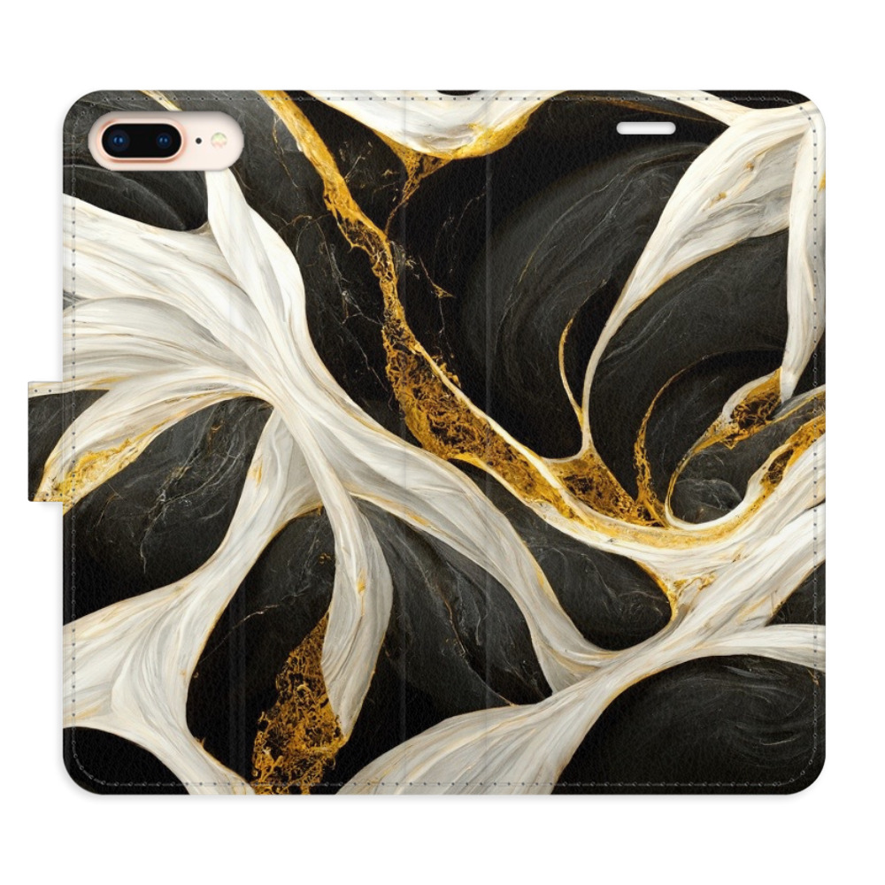 Flipové puzdro iSaprio - BlackGold Marble - iPhone 7 Plus