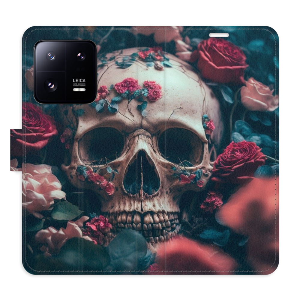 Flipové puzdro iSaprio - Skull in Roses 02 - Xiaomi 13 Pro