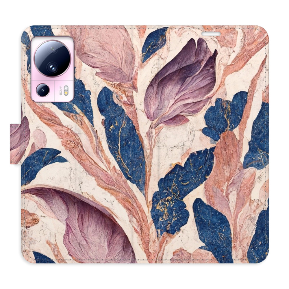 Flipové puzdro iSaprio - Old Leaves 02 - Xiaomi 13 Lite