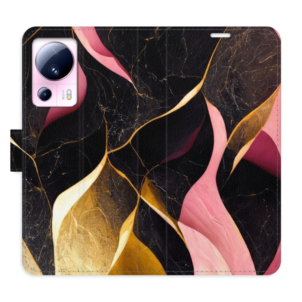Flipové puzdro iSaprio - Gold Pink Marble 02 - Xiaomi 13 Lite
