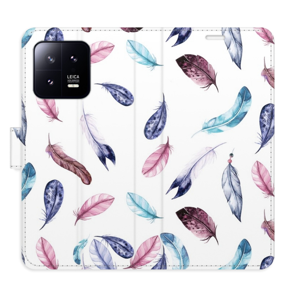 Flipové puzdro iSaprio - Colorful Feathers - Xiaomi 13