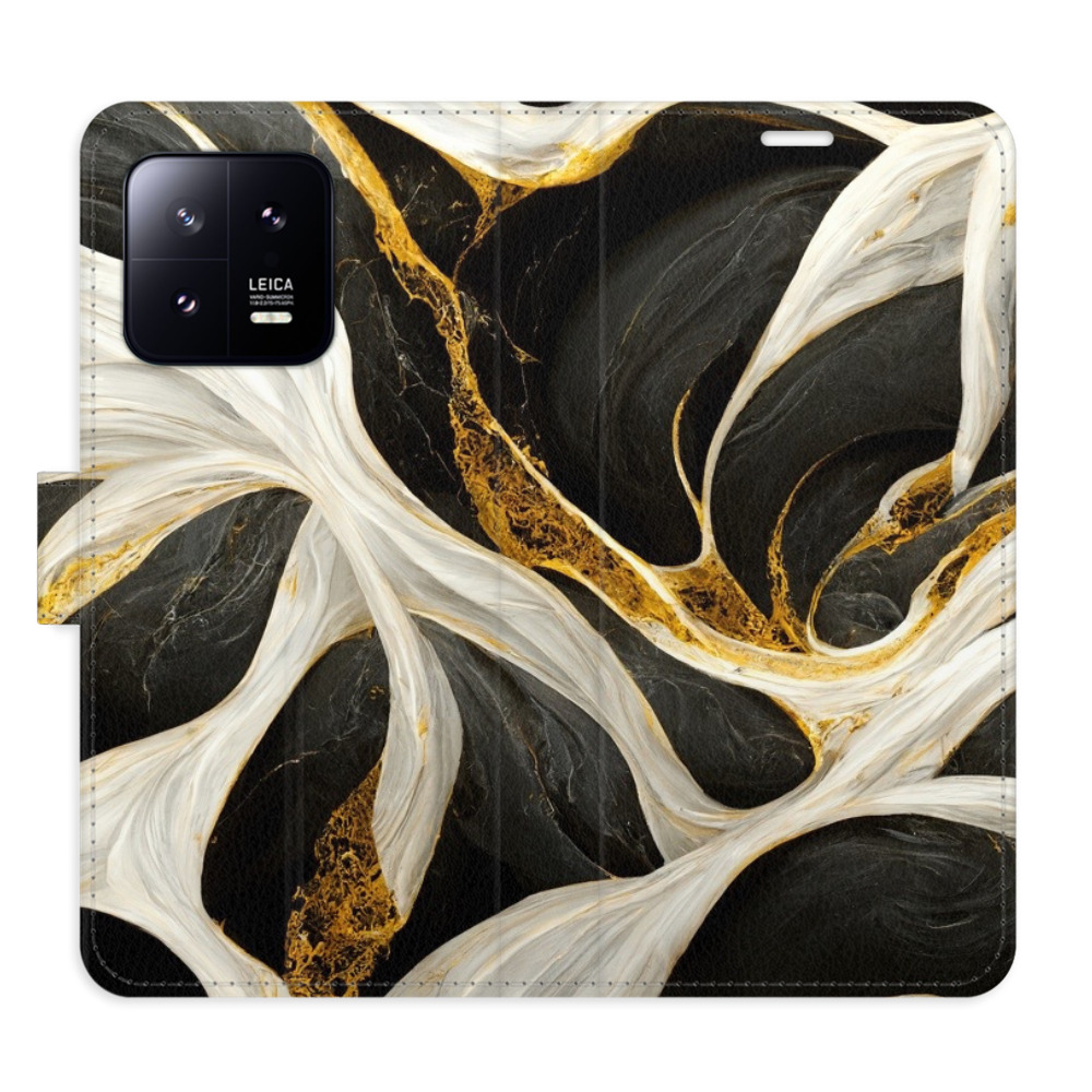 Flipové puzdro iSaprio - BlackGold Marble - Xiaomi 13