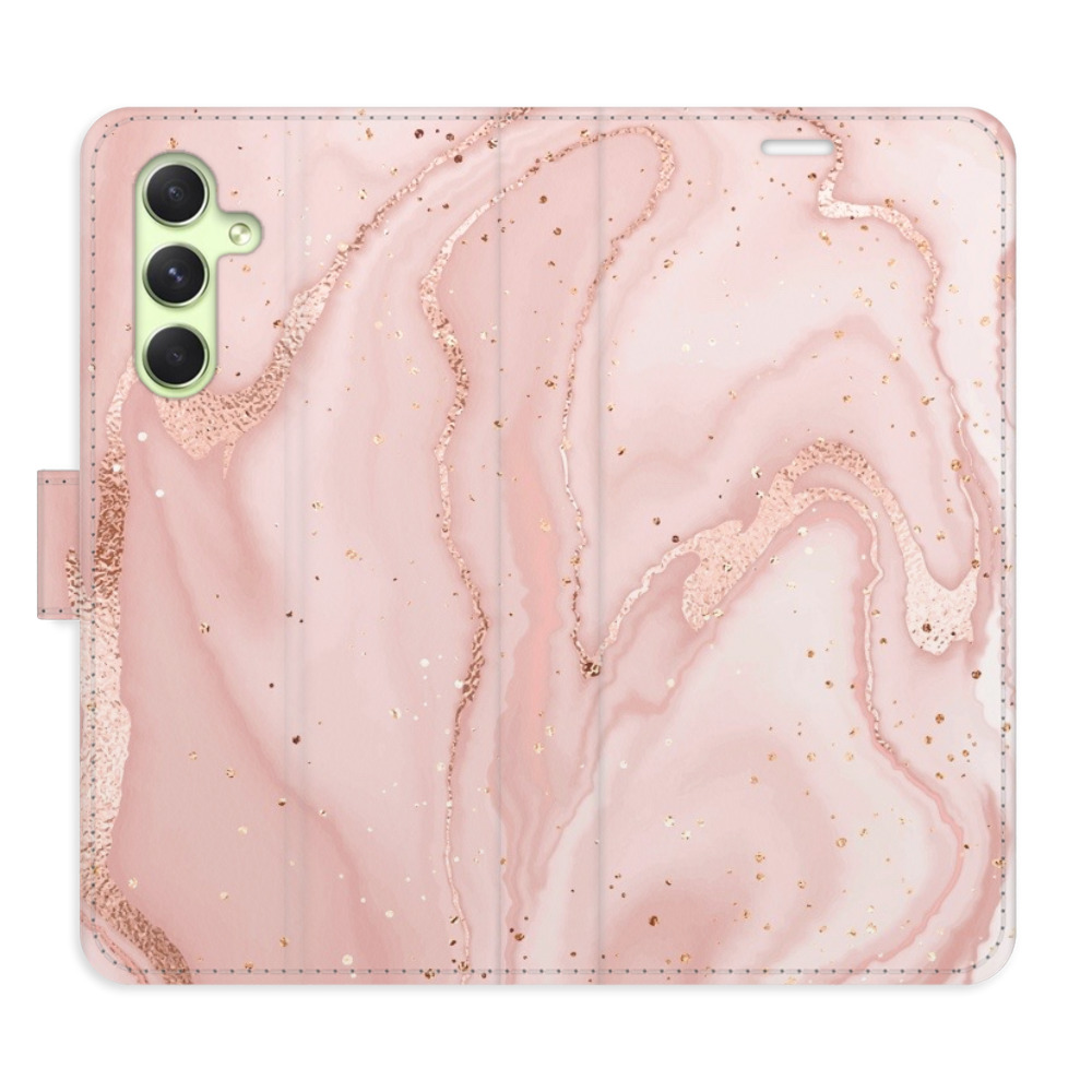 Flipové puzdro iSaprio - RoseGold Marble - Samsung Galaxy A54 5G
