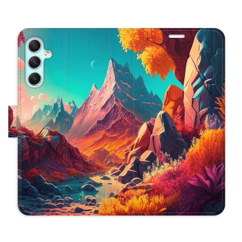 Flipové puzdro iSaprio - Colorful Mountains - Samsung Galaxy A34 5G