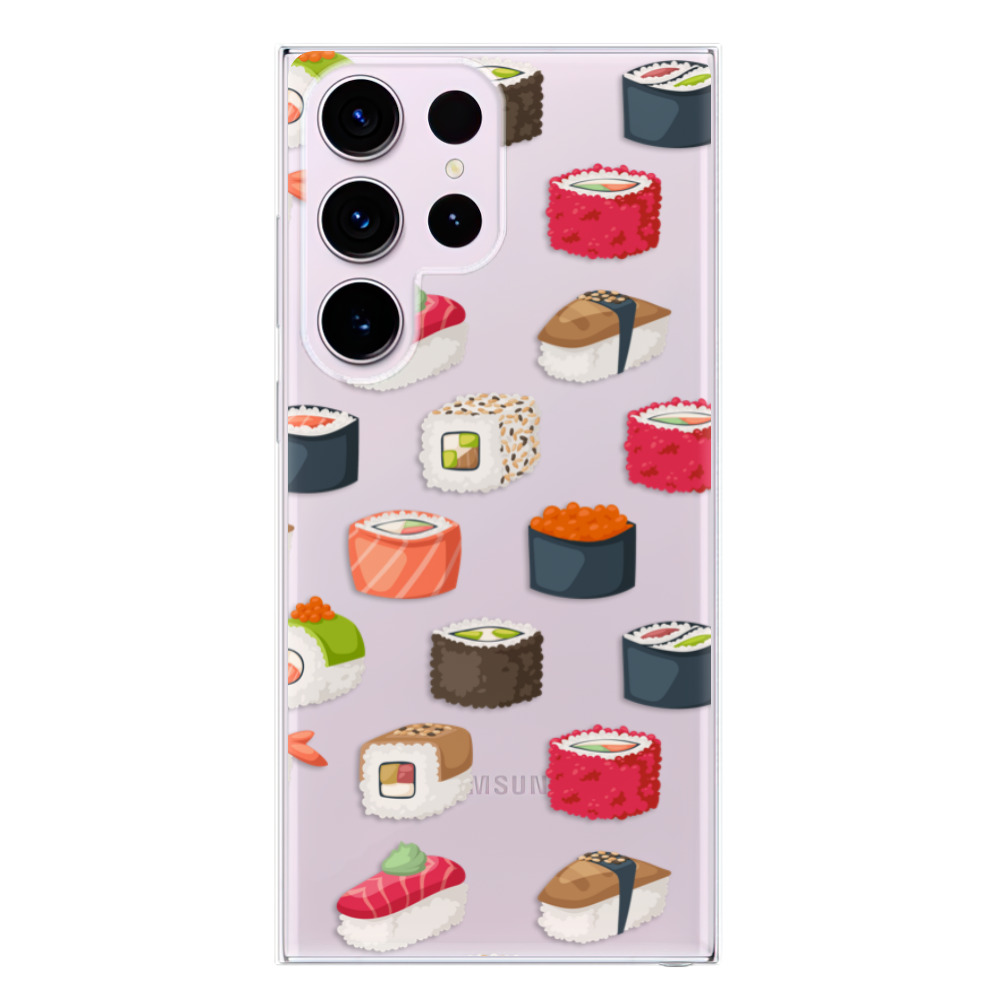 Odolné silikónové puzdro iSaprio - Sushi Pattern - Samsung Galaxy S23 Ultra