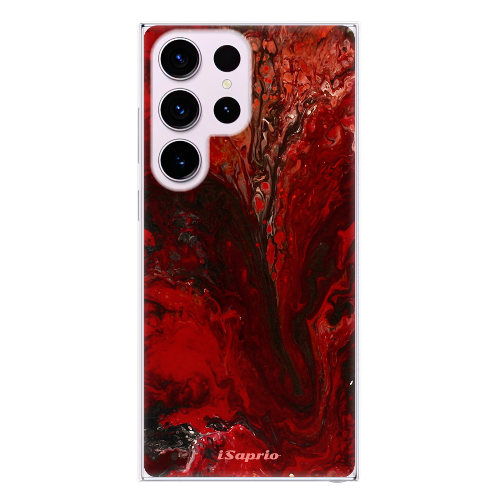 Odolné silikónové puzdro iSaprio - RedMarble 17 - Samsung Galaxy S23 Ultra