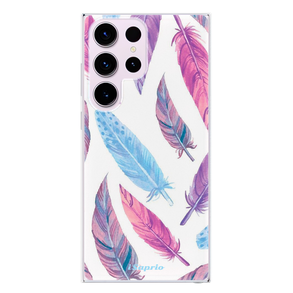 Odolné silikónové puzdro iSaprio - Feather Pattern 10 - Samsung Galaxy S23 Ultra