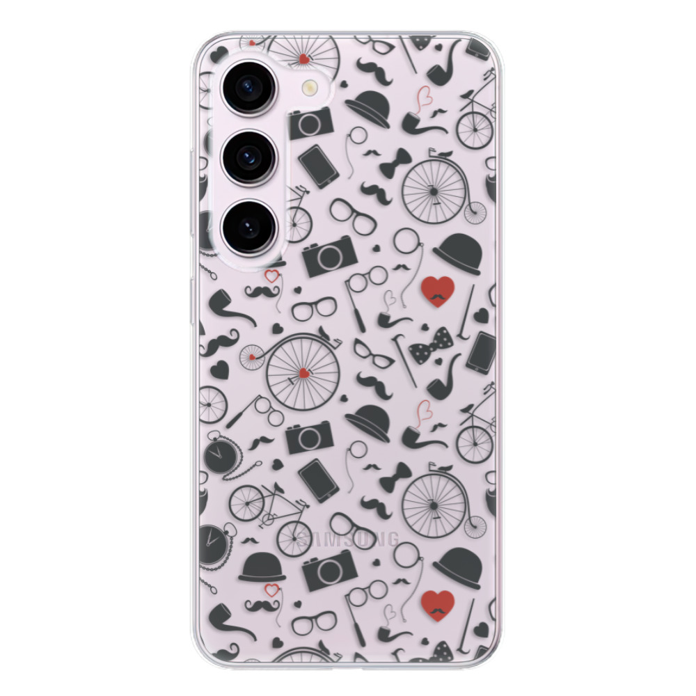 Odolné silikónové puzdro iSaprio - Vintage Pattern 01 - black - Samsung Galaxy S23 5G