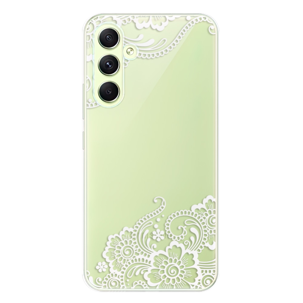 Odolné silikónové puzdro iSaprio - White Lace 02 - Samsung Galaxy A54 5G