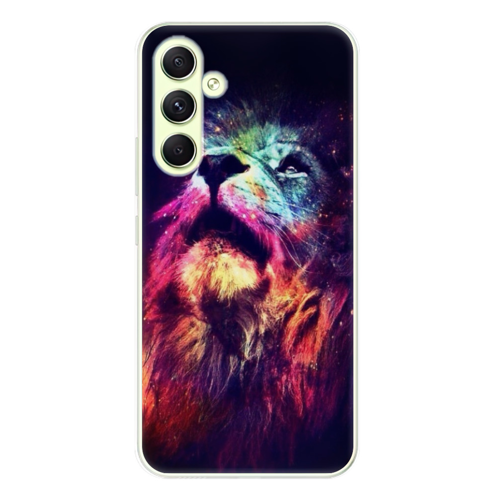 Odolné silikónové puzdro iSaprio - Lion in Colors - Samsung Galaxy A54 5G