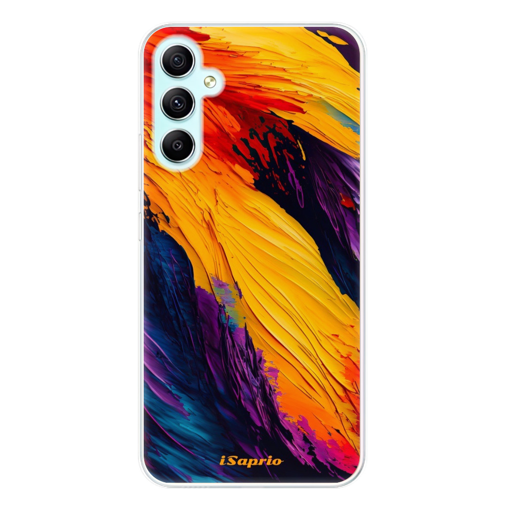Odolné silikónové puzdro iSaprio - Orange Paint - Samsung Galaxy A34 5G