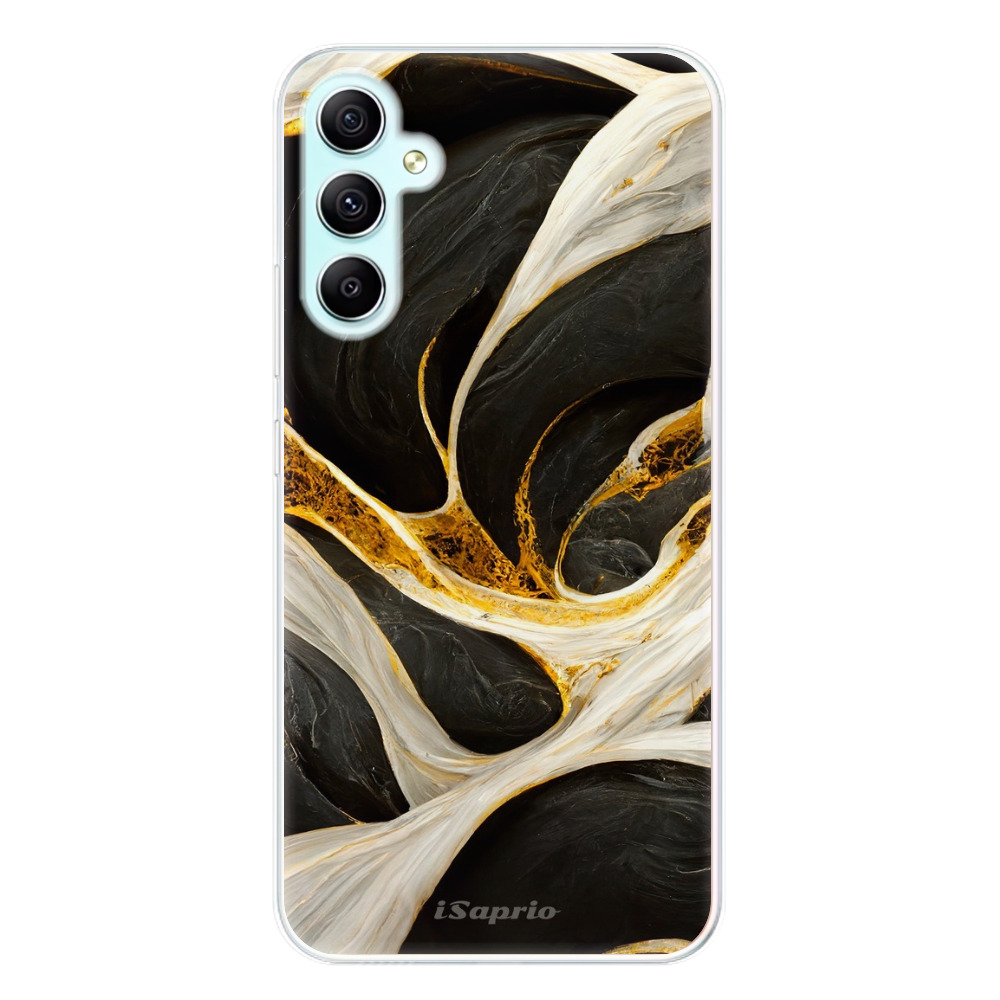 Odolné silikónové puzdro iSaprio - Black and Gold - Samsung Galaxy A34 5G