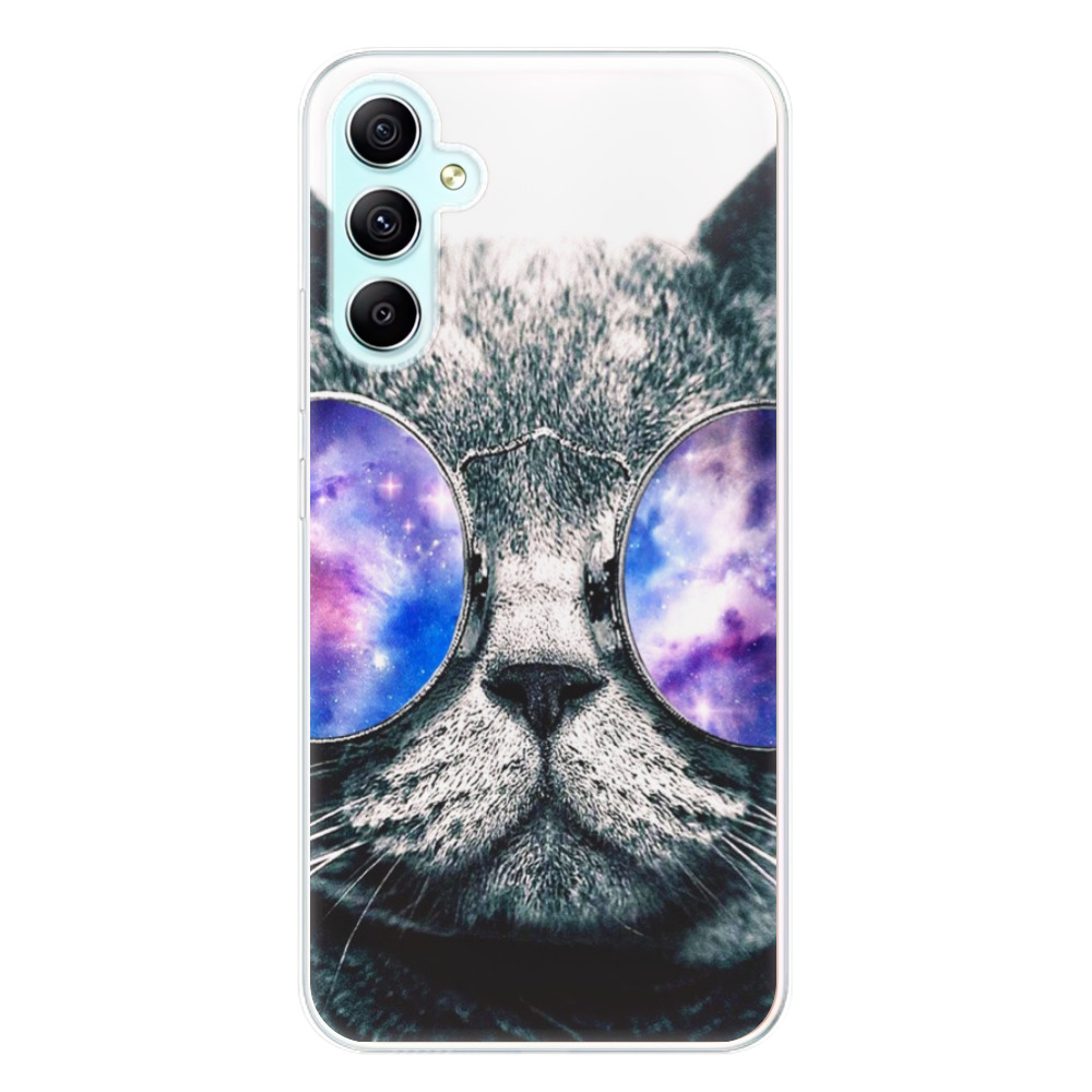 Odolné silikónové puzdro iSaprio - Galaxy Cat - Samsung Galaxy A34 5G