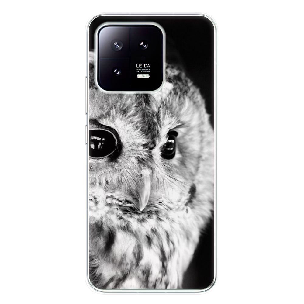 Odolné silikónové puzdro iSaprio - BW Owl - Xiaomi 13