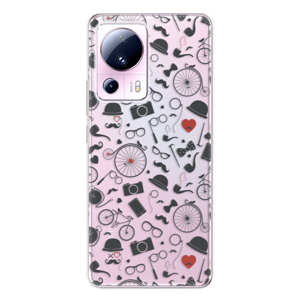Odolné silikónové puzdro iSaprio - Vintage Pattern 01 - black - Xiaomi 13 Lite