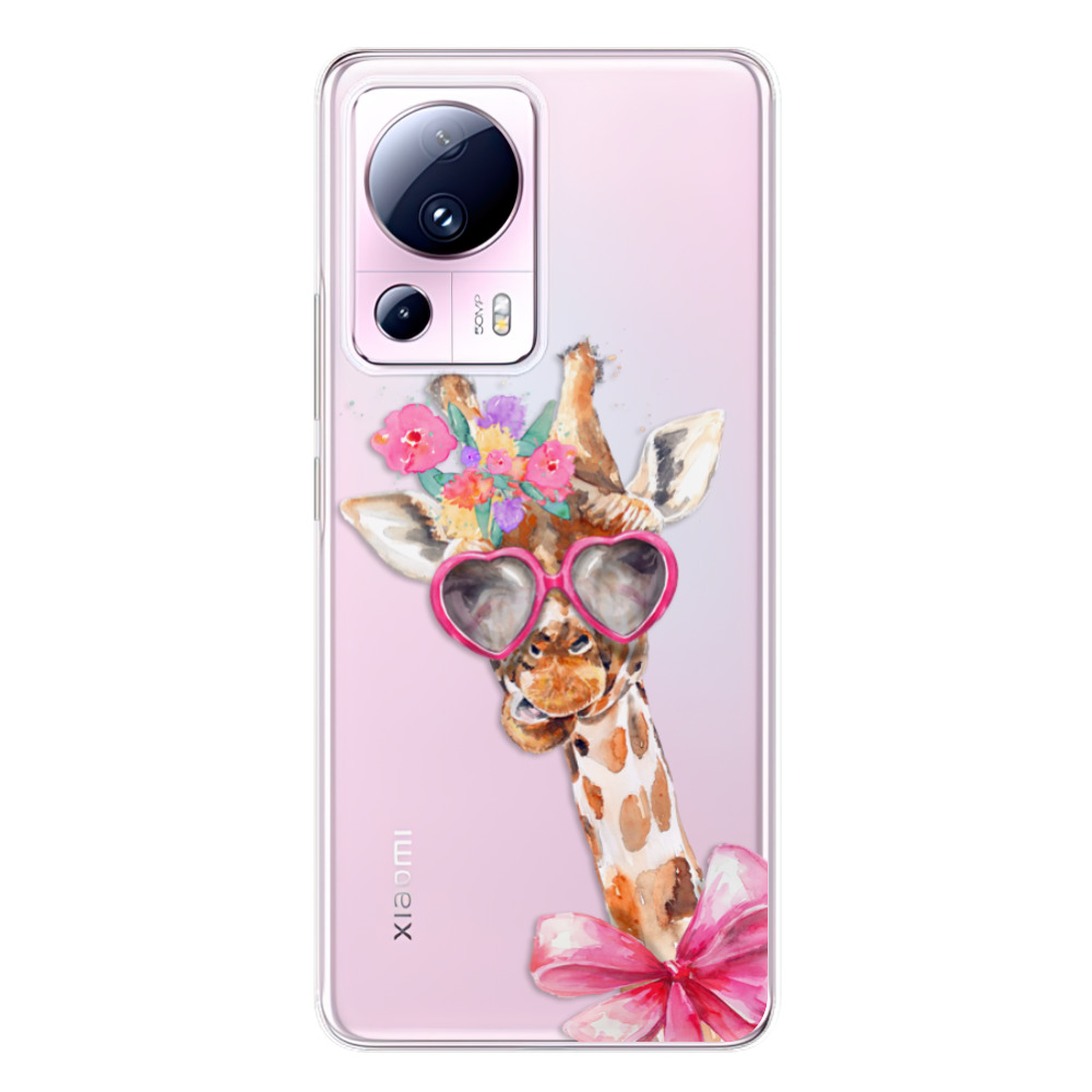 Odolné silikónové puzdro iSaprio - Lady Giraffe - Xiaomi 13 Lite