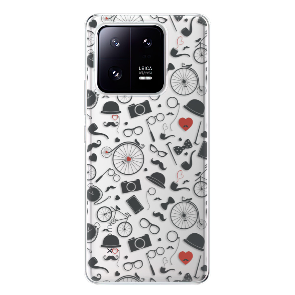 Odolné silikónové puzdro iSaprio - Vintage Pattern 01 - black - Xiaomi 13 Pro