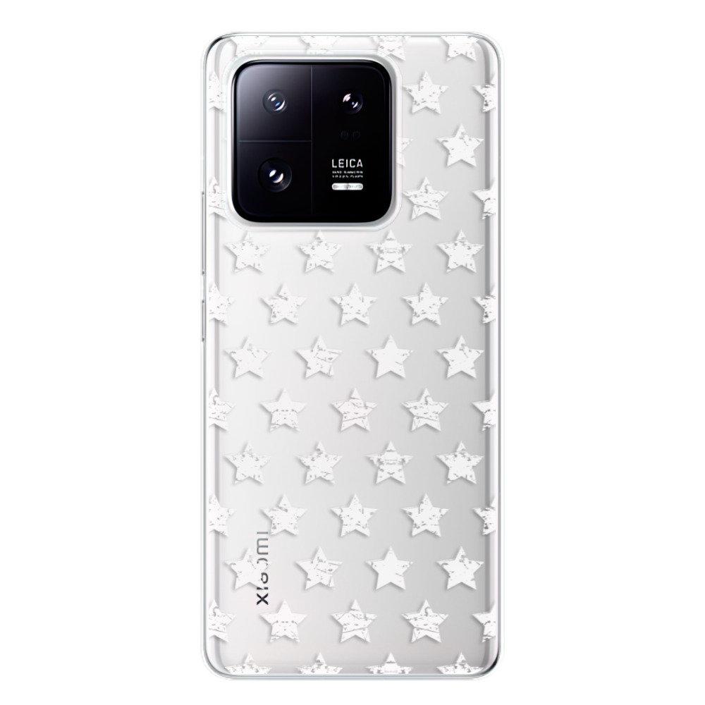 Odolné silikónové puzdro iSaprio - Stars Pattern - white - Xiaomi 13 Pro