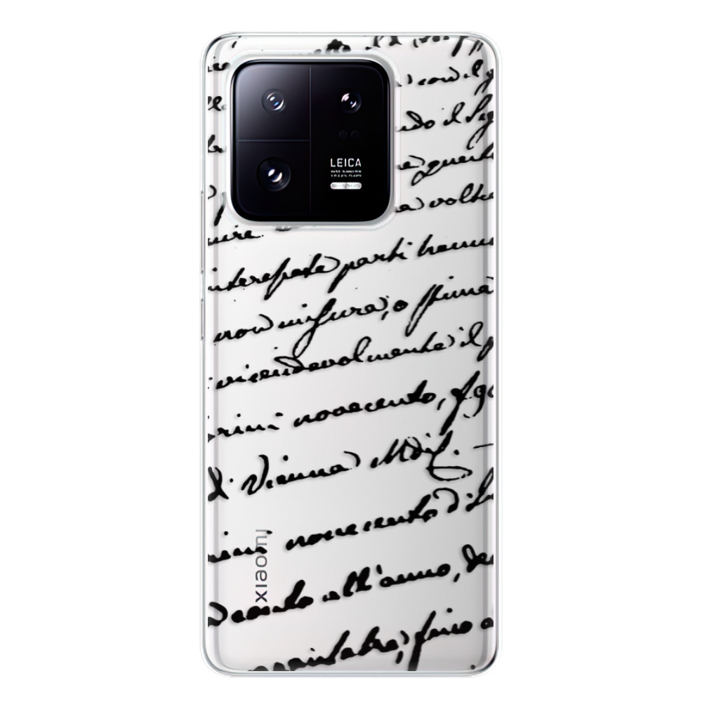 Odolné silikónové puzdro iSaprio - Handwriting 01 - black - Xiaomi 13 Pro