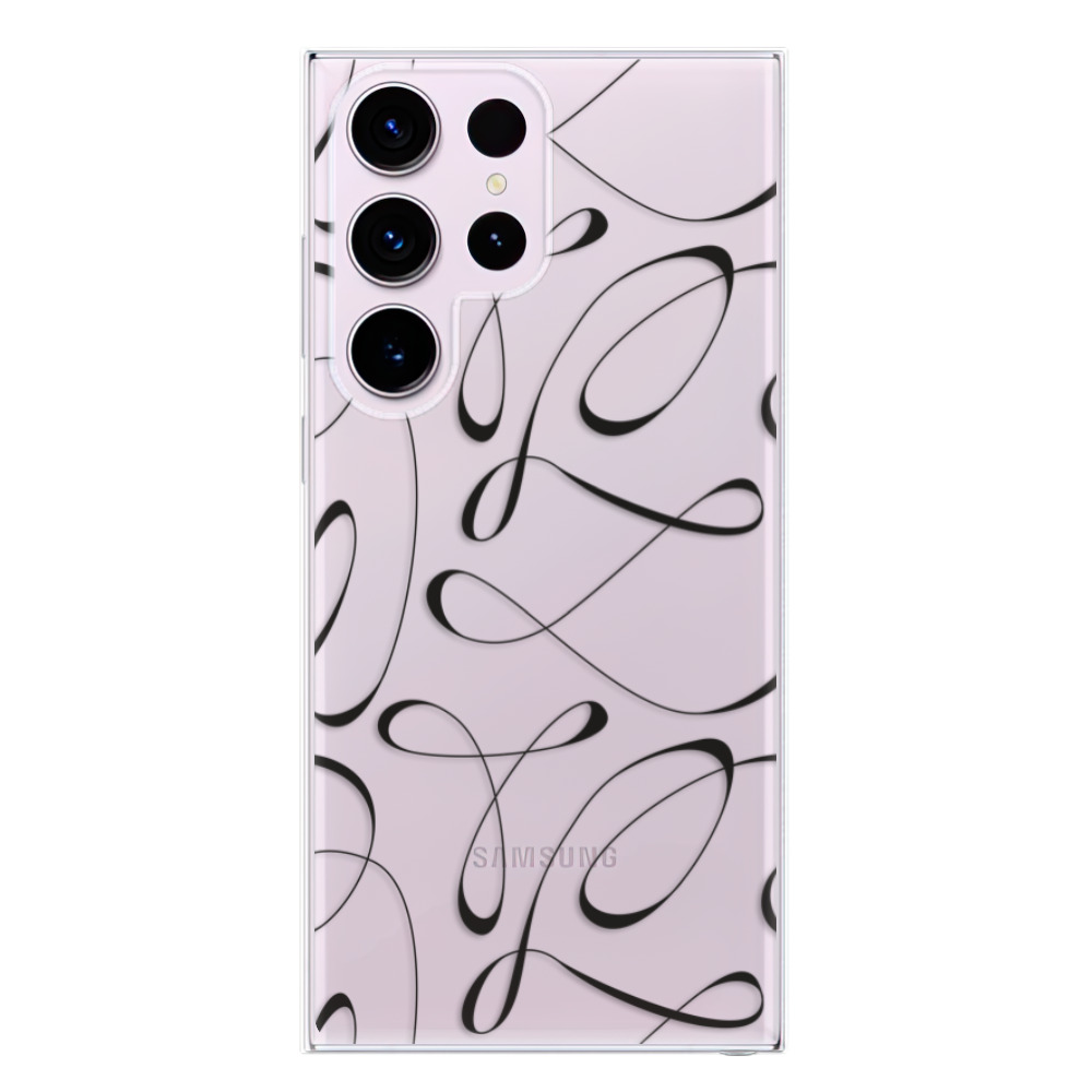 Odolné silikónové puzdro iSaprio - Fancy - black - Samsung Galaxy S23 Ultra