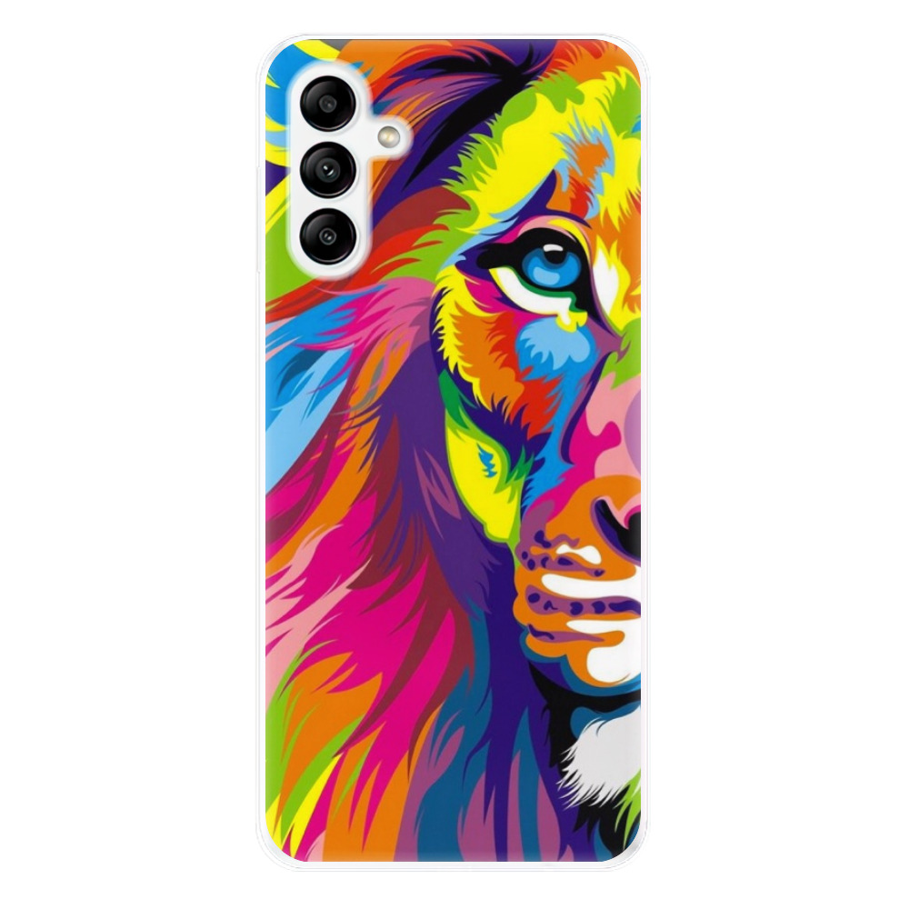 Odolné silikónové puzdro iSaprio - Rainbow Lion - Samsung Galaxy A04s