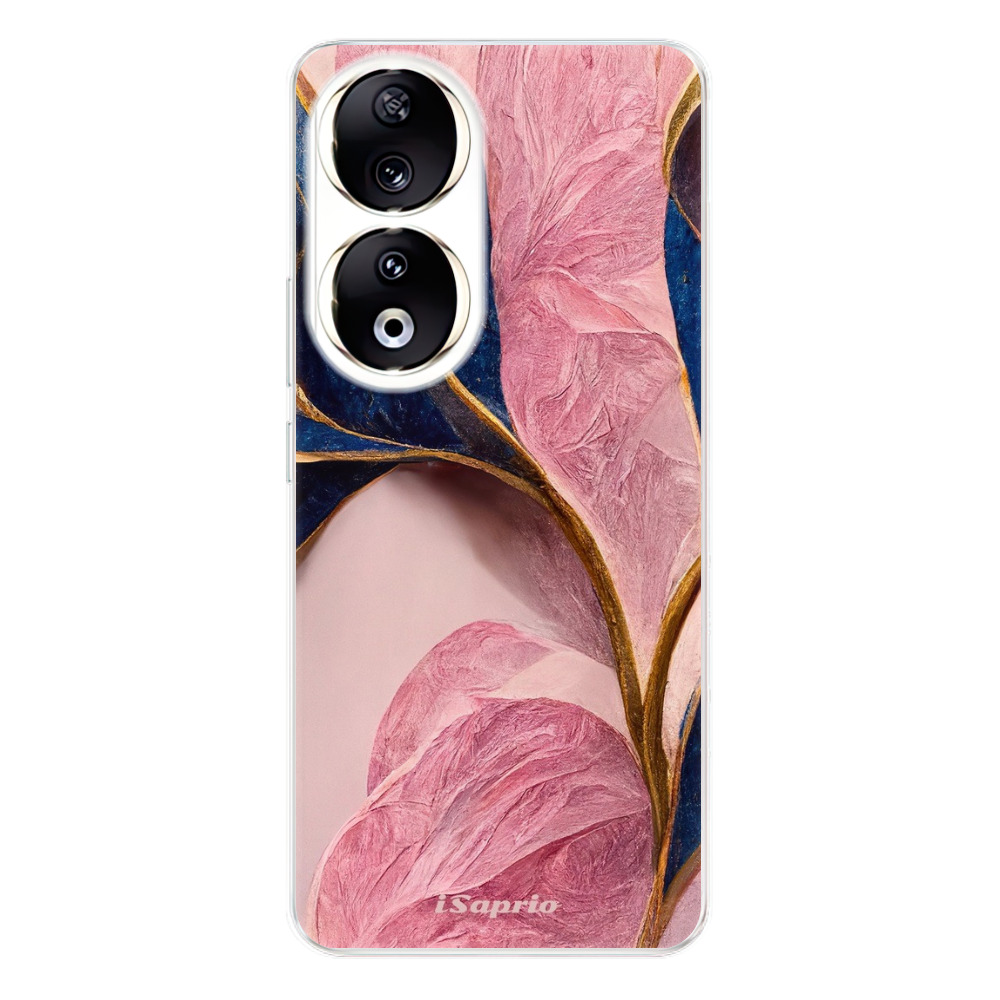 Odolné silikónové puzdro iSaprio - Pink Blue Leaves - Honor 90 5G