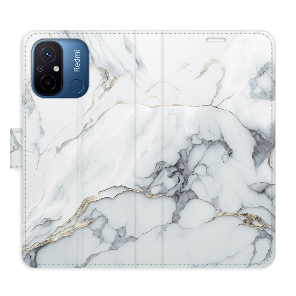 Flipové puzdro iSaprio - SilverMarble 15 - Xiaomi Redmi 12C