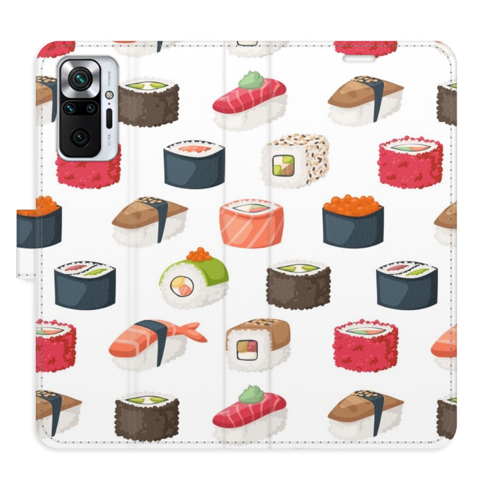 Flipové puzdro iSaprio - Sushi Pattern 02 - Xiaomi Redmi Note 10 Pro