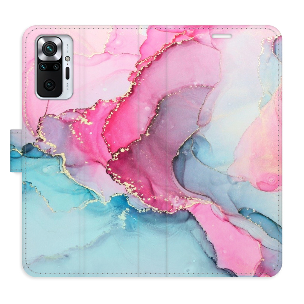 Flipové puzdro iSaprio - PinkBlue Marble - Xiaomi Redmi Note 10 Pro