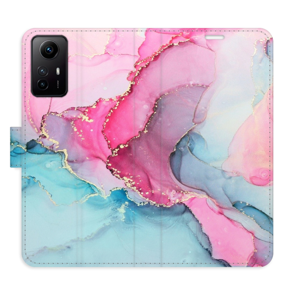 Flipové puzdro iSaprio - PinkBlue Marble - Xiaomi Redmi Note 12S
