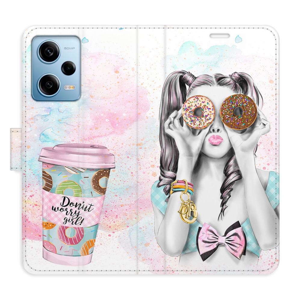 Flipové puzdro iSaprio - Donut Worry Girl - Xiaomi Redmi Note 12 Pro 5G / Poco X5 Pro 5G