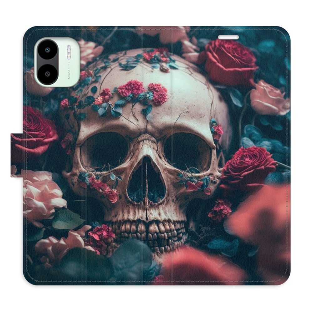 Flipové puzdro iSaprio - Skull in Roses 02 - Xiaomi Redmi A1 / A2