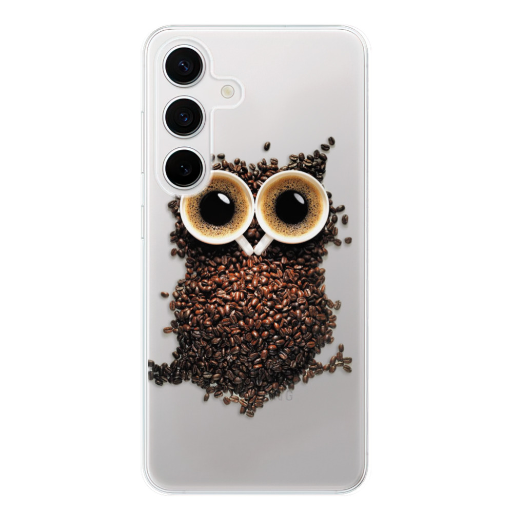 Odolné silikónové puzdro iSaprio - Owl And Coffee - Samsung Galaxy S24