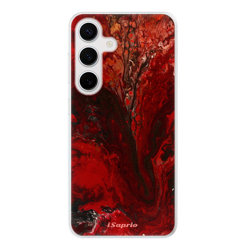 Odolné silikónové puzdro iSaprio - RedMarble 17 - Samsung Galaxy S24
