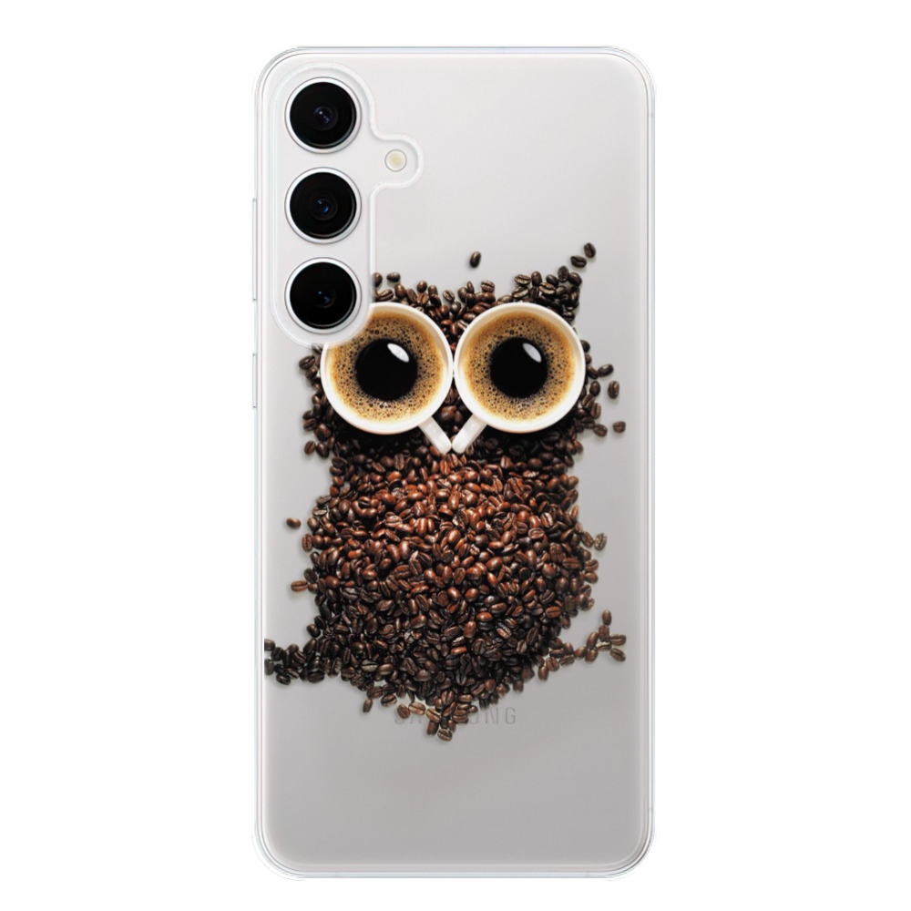 Odolné silikónové puzdro iSaprio - Owl And Coffee - Samsung Galaxy S24+