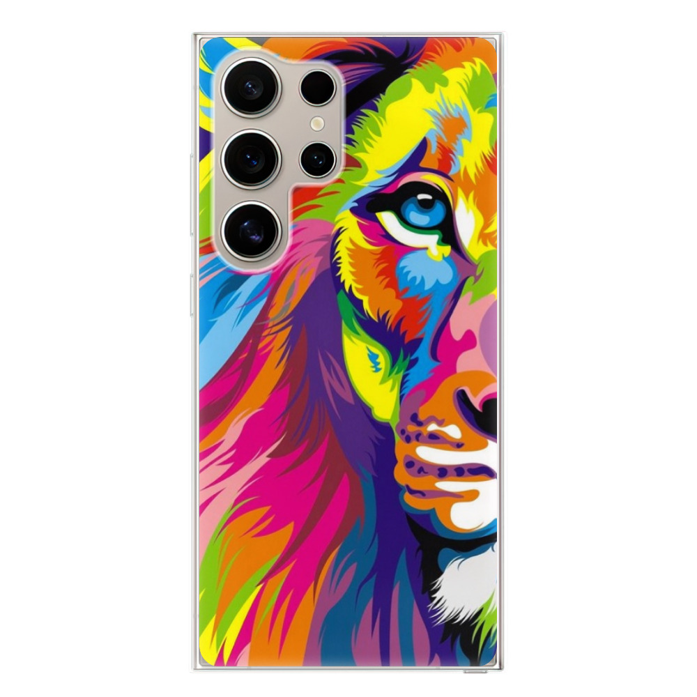 Odolné silikónové puzdro iSaprio - Rainbow Lion - Samsung Galaxy S24 Ultra