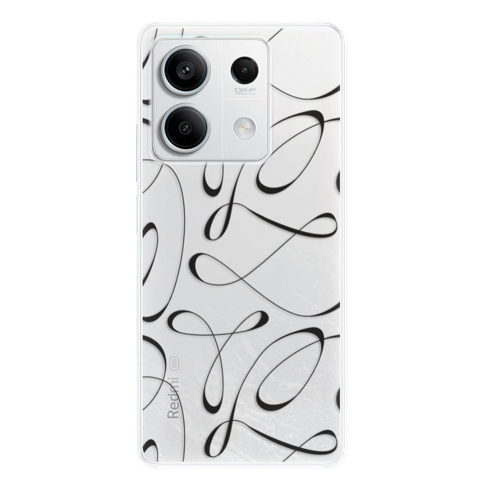 Odolné silikónové puzdro iSaprio - Fancy - black - Xiaomi Redmi Note 13 5G