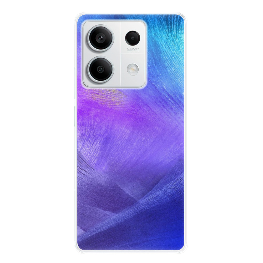 Odolné silikónové puzdro iSaprio - Purple Feathers - Xiaomi Redmi Note 13 5G