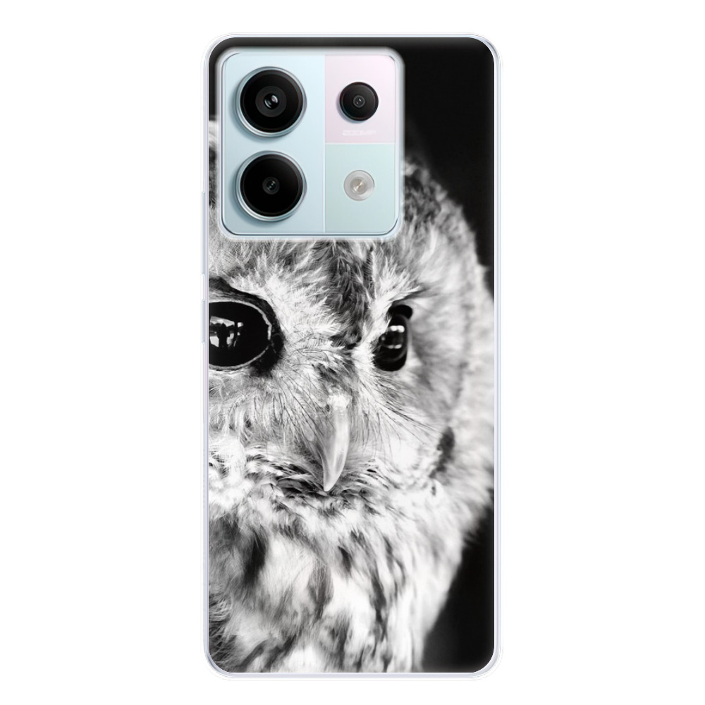 Odolné silikónové puzdro iSaprio - BW Owl - Xiaomi Redmi Note 13 Pro 5G / Poco X6 5G