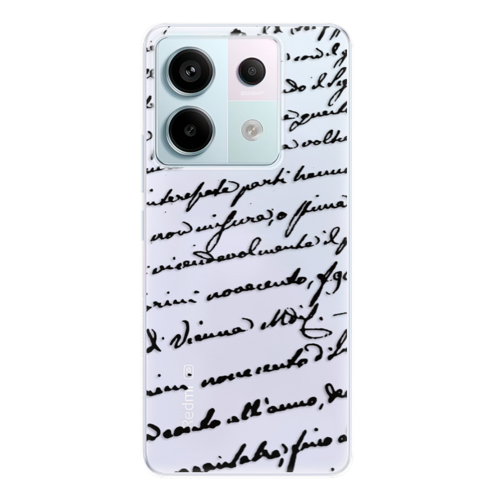 Odolné silikónové puzdro iSaprio - Handwriting 01 - black - Xiaomi Redmi Note 13 Pro 5G / Poco X6 5G