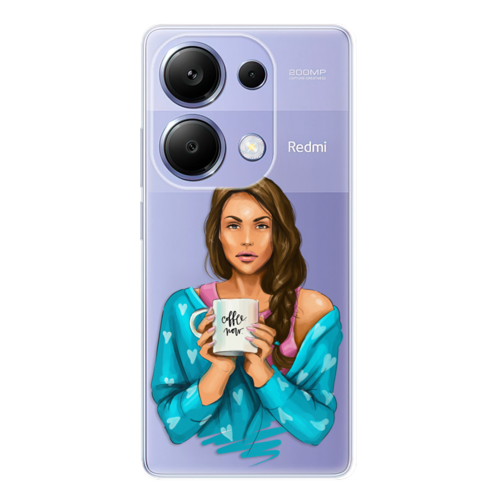 Odolné silikónové puzdro iSaprio - Coffe Now - Brunette - Xiaomi Redmi Note 13 Pro