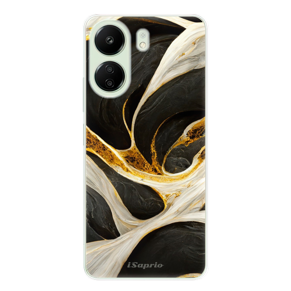 Odolné silikónové puzdro iSaprio - Black and Gold - Xiaomi Redmi 13C