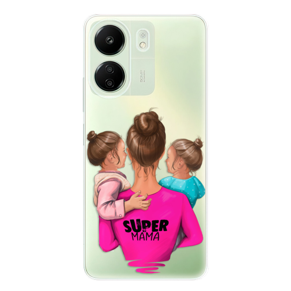Odolné silikónové puzdro iSaprio - Super Mama - Two Girls - Xiaomi Redmi 13C