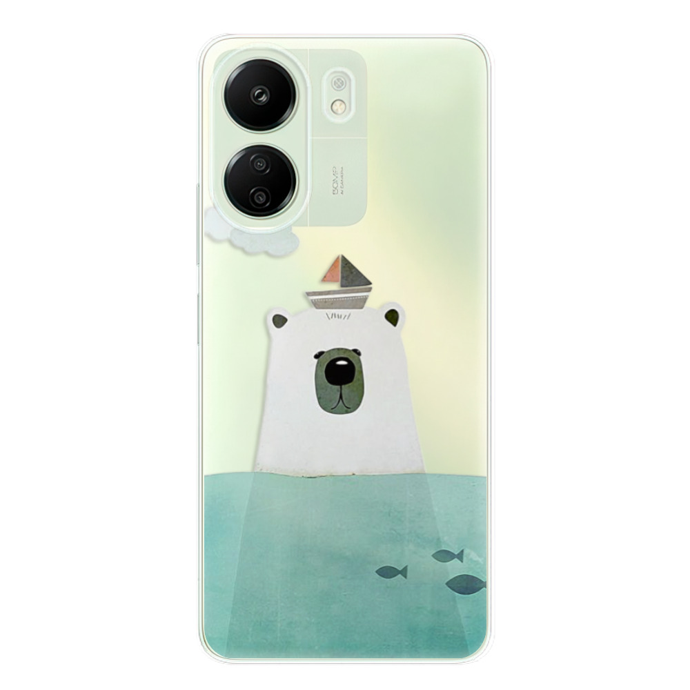 Odolné silikónové puzdro iSaprio - Bear With Boat - Xiaomi Redmi 13C