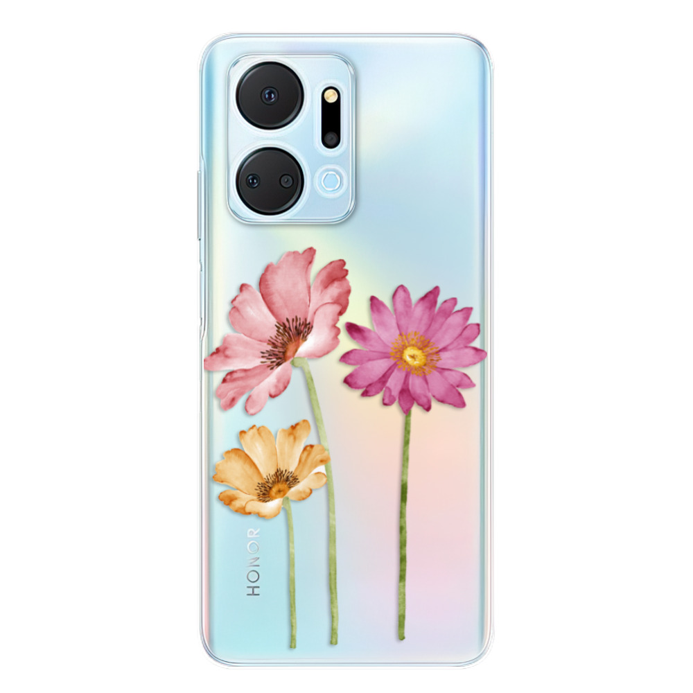 Odolné silikónové puzdro iSaprio - Three Flowers - Honor X7a