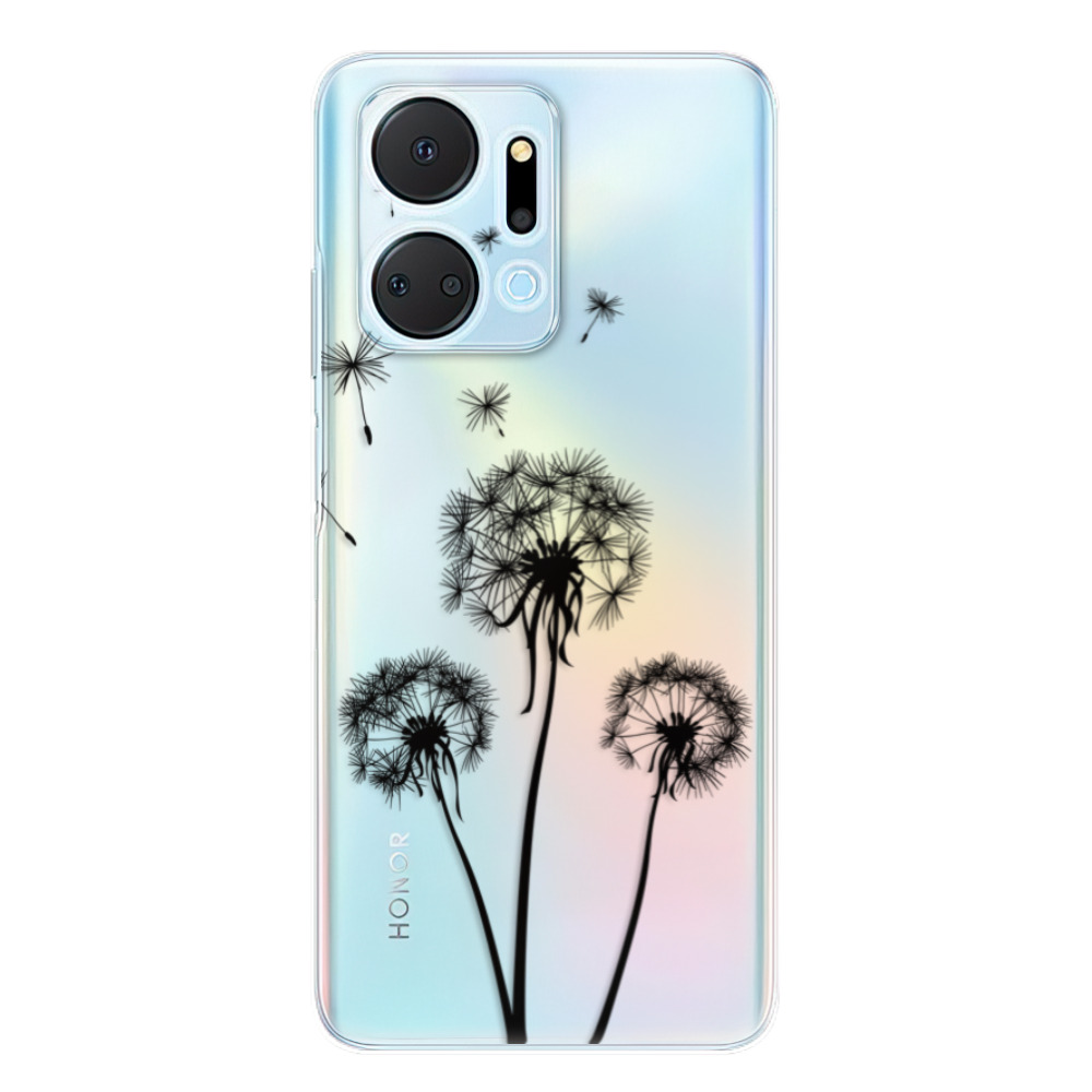 Odolné silikónové puzdro iSaprio - Three Dandelions - black - Honor X7a