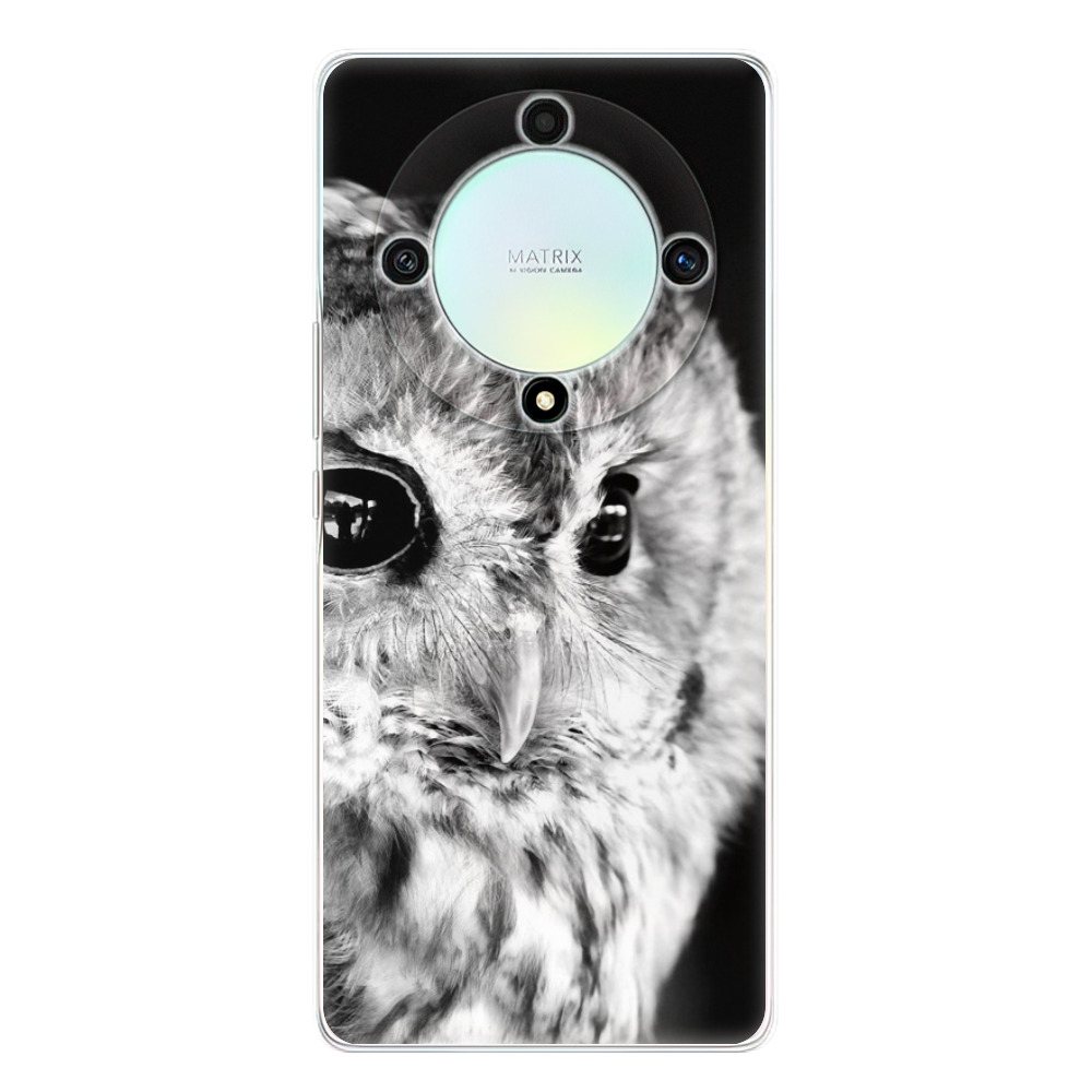 Odolné silikónové puzdro iSaprio - BW Owl - Honor Magic5 Lite 5G