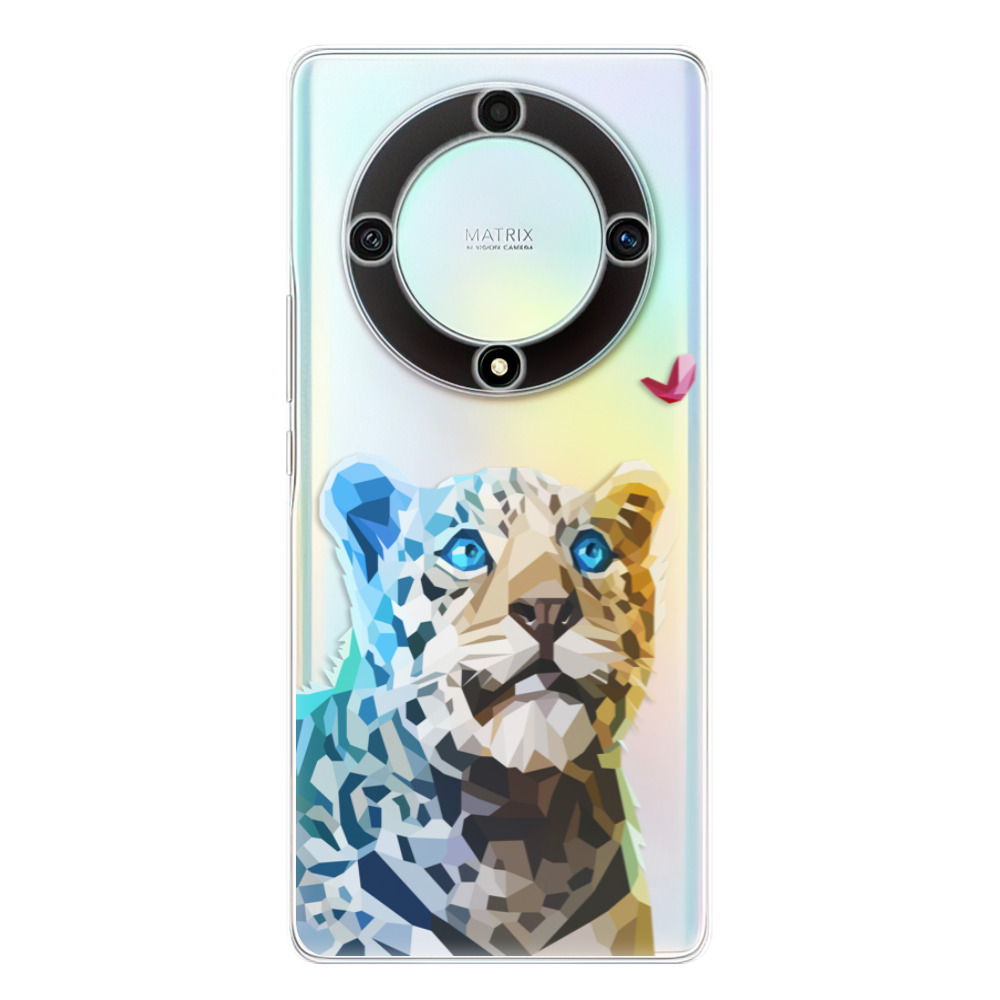 Odolné silikónové puzdro iSaprio - Leopard With Butterfly - Honor Magic5 Lite 5G