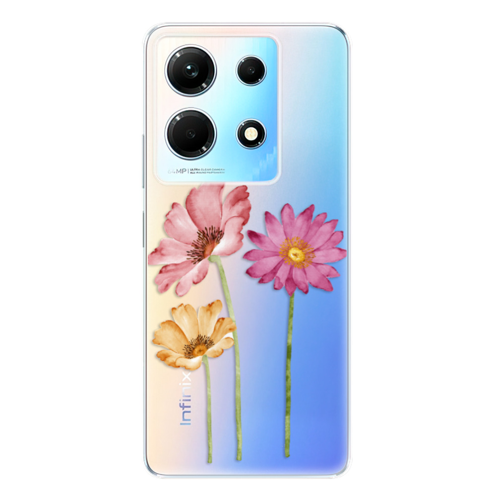 Odolné silikónové puzdro iSaprio - Three Flowers - Infinix Note 30