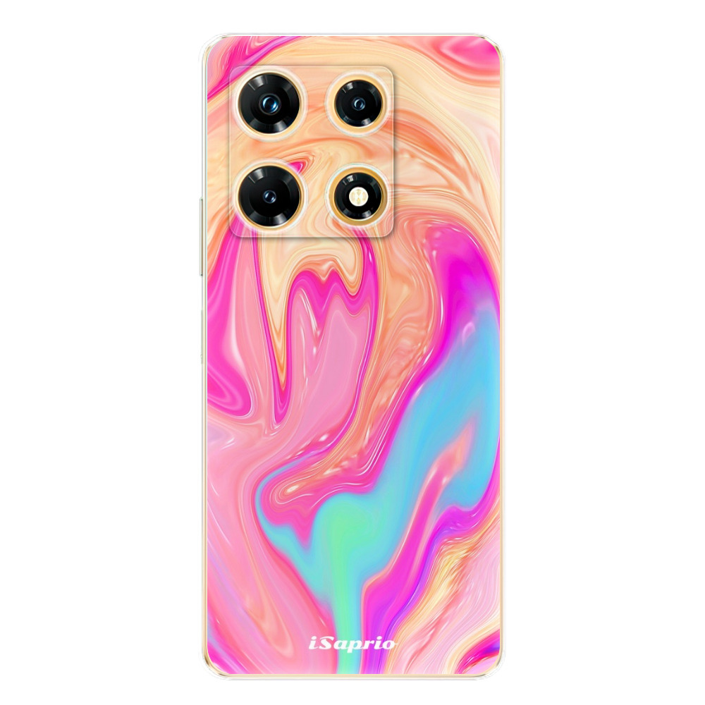 Odolné silikónové puzdro iSaprio - Orange Liquid - Infinix Note 30 PRO